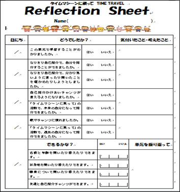 図３　単元のリフレクションシート