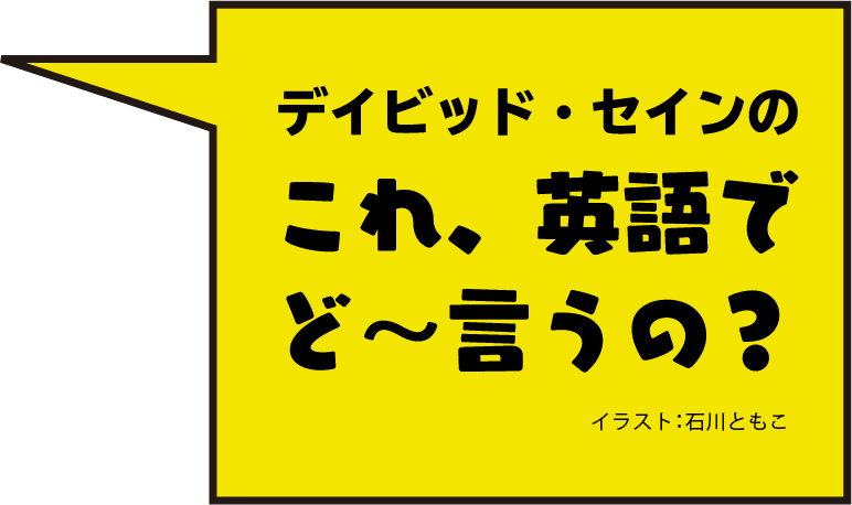 デイビッド・セインのこれ，英語でど～言うの？